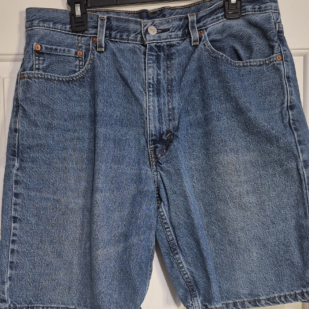 Levis 550 Shorts Men 36 Blue Denim Relaxed Fit